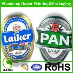 OEM Wholesale Printing Private Beer Label for Beer Bottle Labels